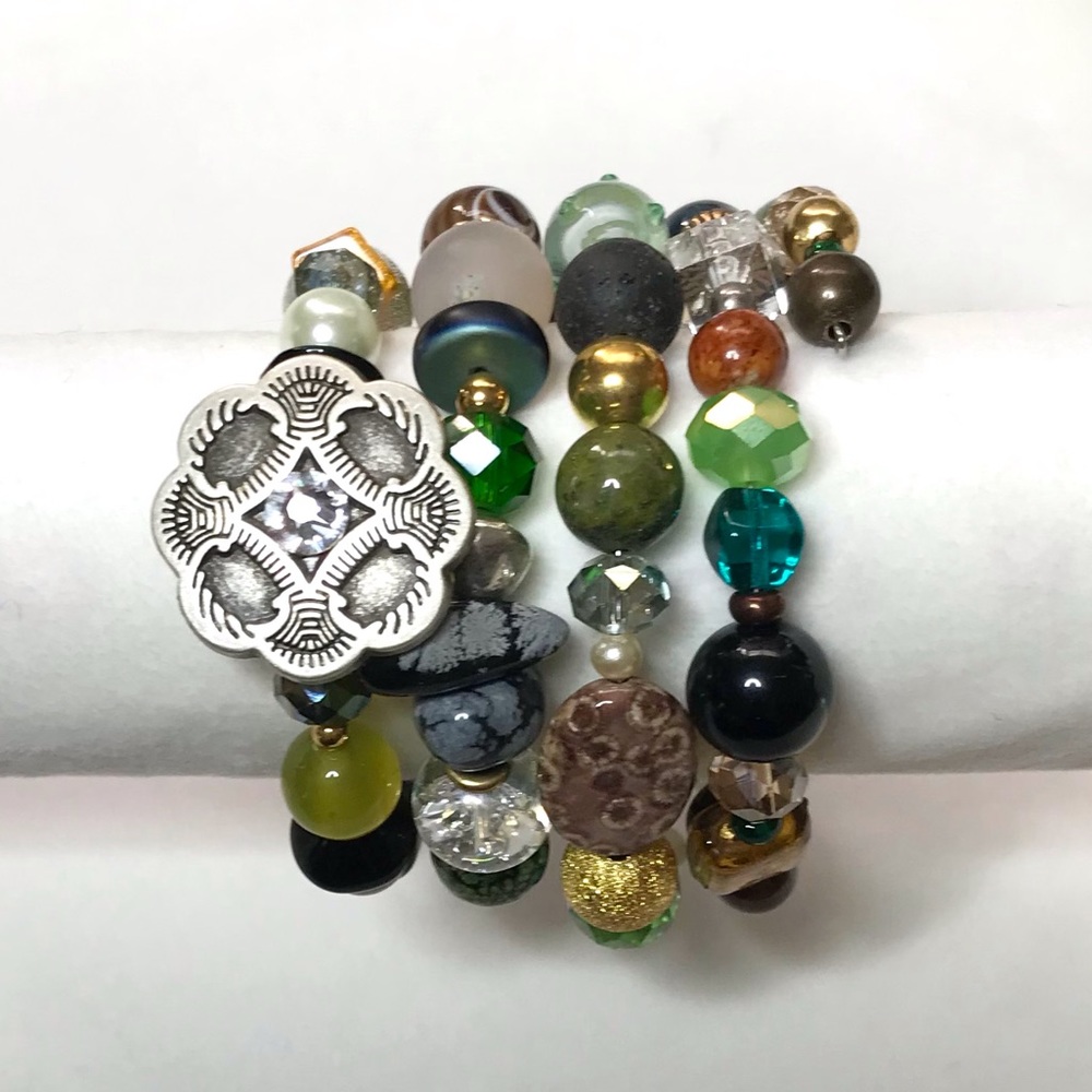 Handmade Bracelet with Vintage and Modern Elements (NB71-4H) New Without Tags - Picture 3 of 10